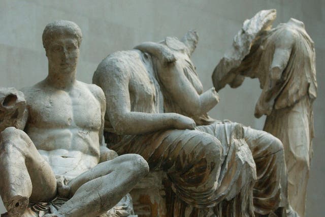 A section of the Parthenon Marbles in London’s British Museum (Matthew Fearn/PA)