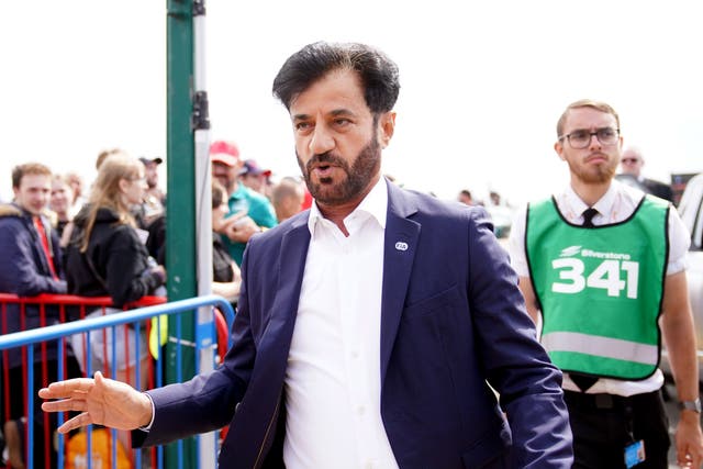 FIA president Mohammed Ben Sulayem arriving at the British Grand Prix (Tim Goode/PA)