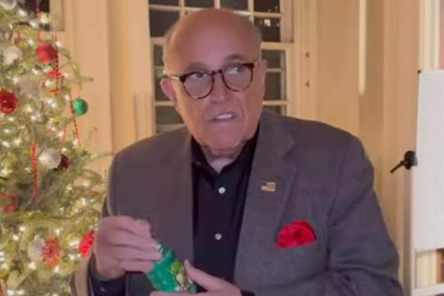 <p>Rudy Giuliani advertising vegetable supplements in December 2023</p>