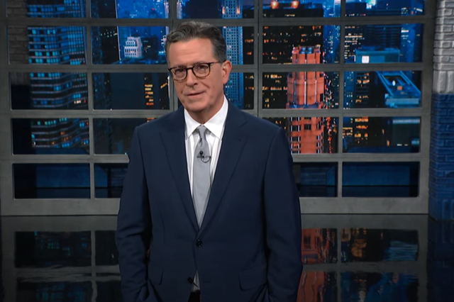 <p>Stephen Colbert slammed Donald Trump for what he described as the former president’s ‘scary’ Hitler comparison</p>