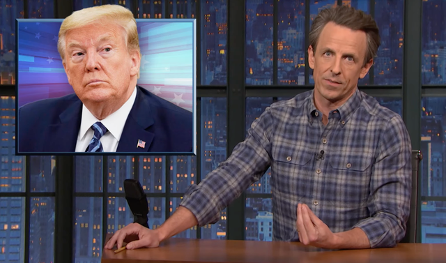 <p>Seth Meyers gave viewers a witty history lesson on the fourteenth amendment following the Colorado Supreme Court’s decision to bar former President Donald Trump from the 2024 ballot</p>